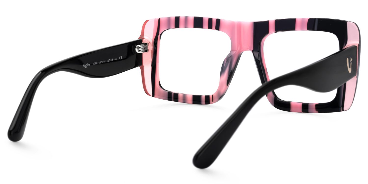 Ameya - Square Pattern Eyeglasses | Vooglam Side View