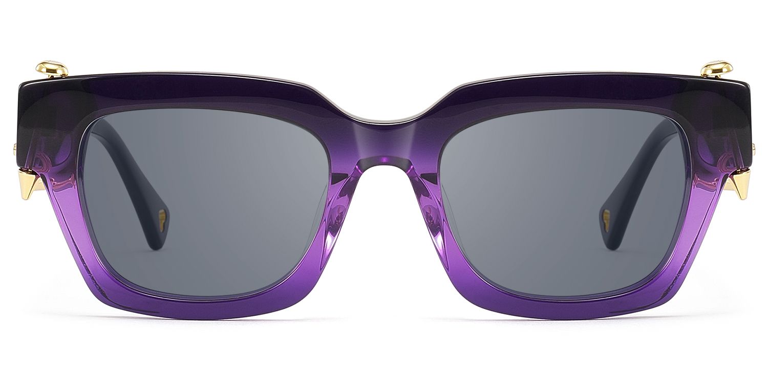 Sabrina - Rectangle Purple Sunglasses | Vooglam Product Details 1