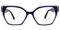 Delyth - Cat Eye Purple Eyeglasses | Vooglam Angle View