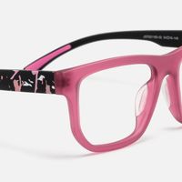 Nocturnal - Geometric Purple Eyeglasses | Vooglam Design Details