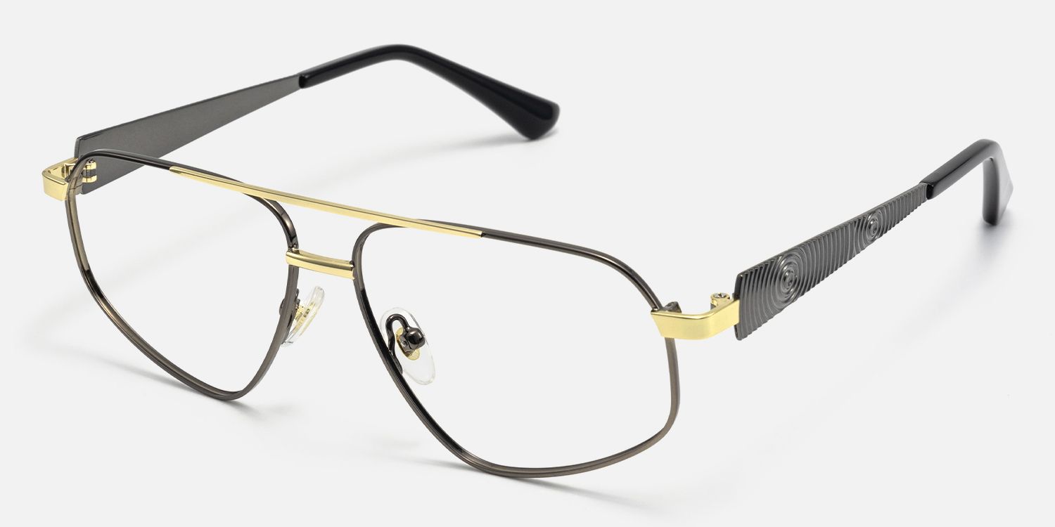 Trance - Aviator Two-tone Eyeglasses | Vooglam Front View