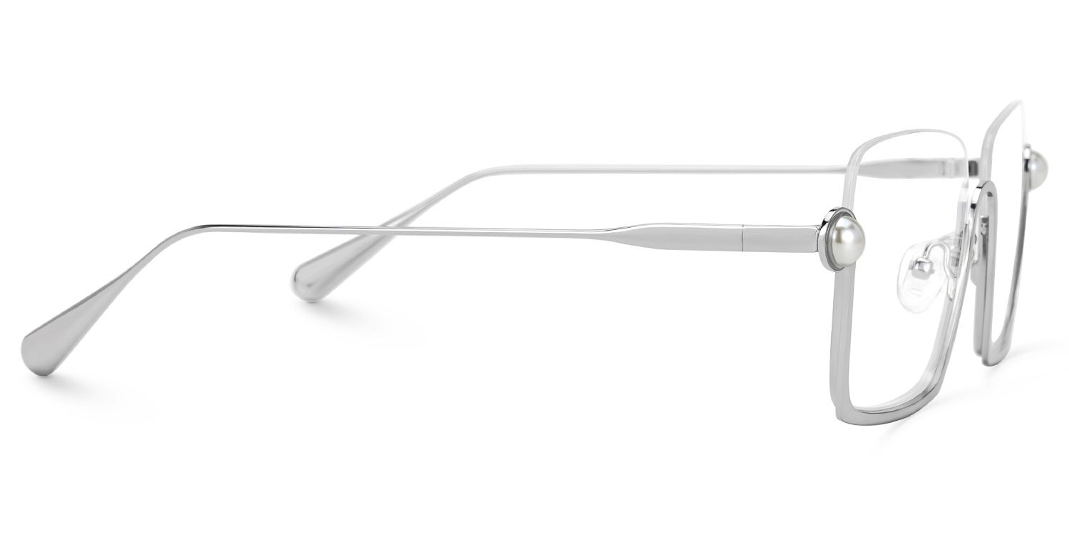 Fenella - Square Silver Eyeglasses product detail 4