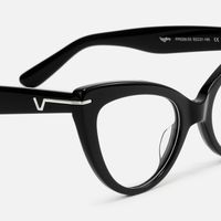 Veromca - Black Cat Eye Glasses | Vooglam Design Details