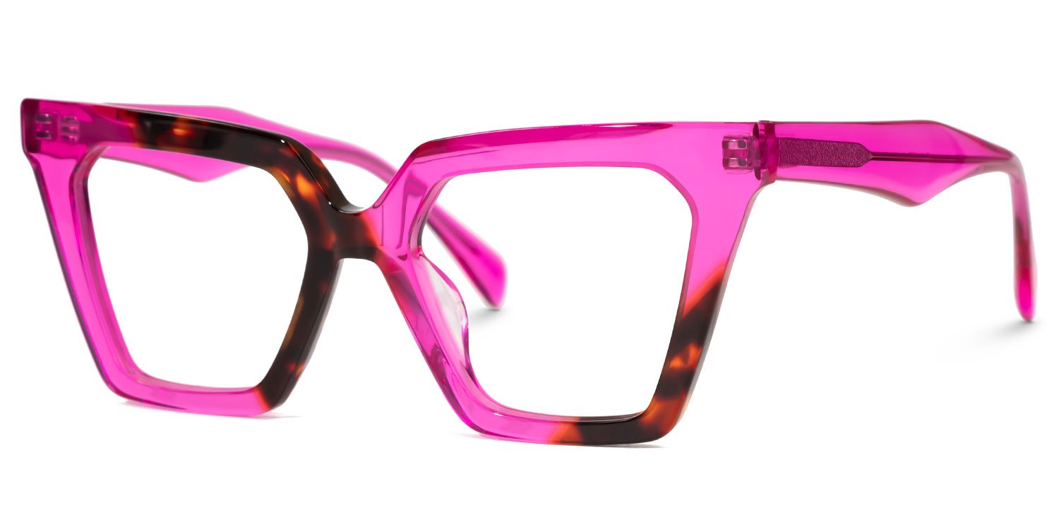 Caimbrie - Cat Eye Pink/Tortoise Eyeglasses | Vooglam Front View