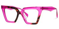 Caimbrie - Cat Eye Pink/Tortoise Eyeglasses | Vooglam Front View