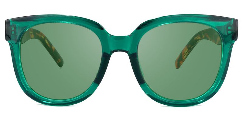 Vernetta - Square Dark/Green Sunglasses