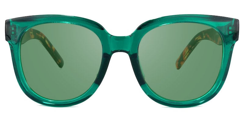 Vernetta - Square Dark/Green Sunglasses