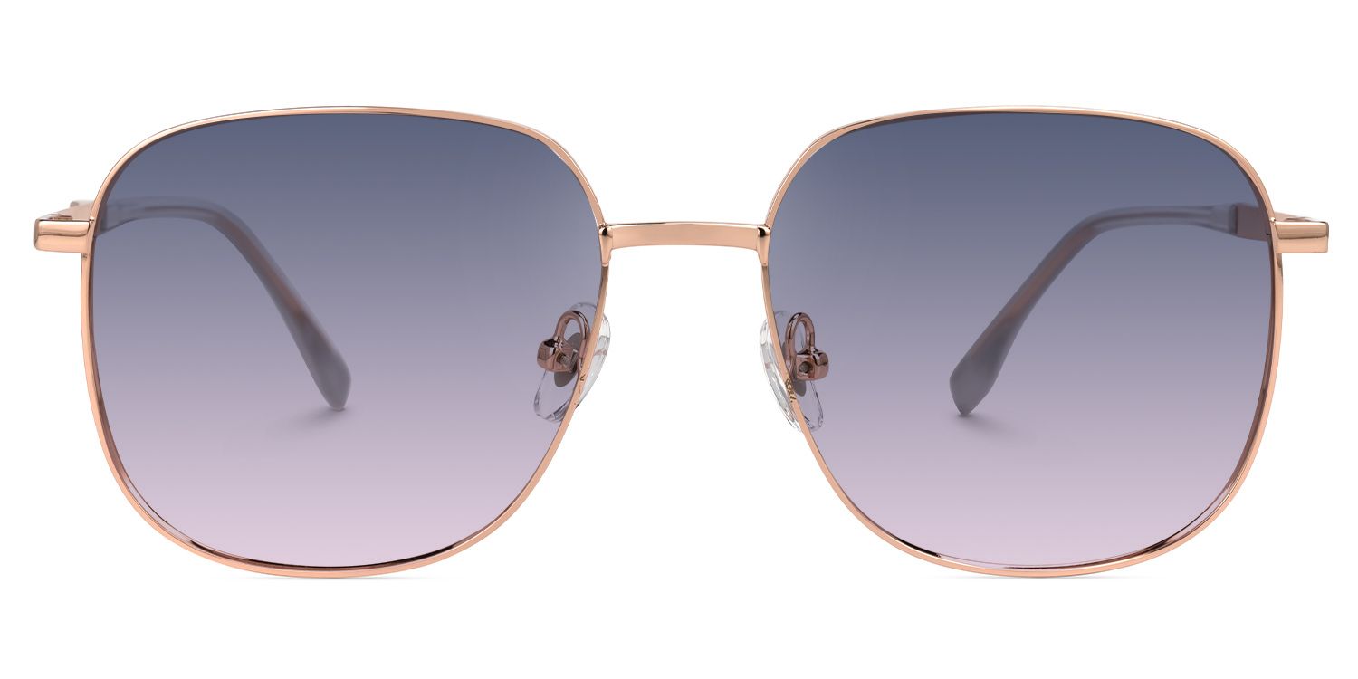 Eiichi - Square Gold Prescription Sunglasses by Vooglam - Angle View