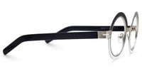 Adino - Round Black/White Eyeglasses | Vooglam 