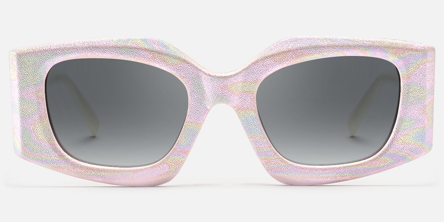 CruzHide - Geometric Multicolor Sunglasses by Vooglam - Angle View