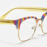 Pascale - Browline Multicolor Eyeglasses | Vooglam Design Details