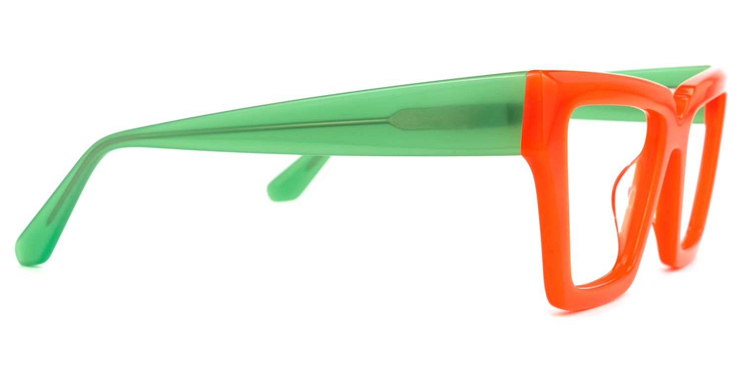Elchanan - Rectangle Orange Eyeglasses product detail 4