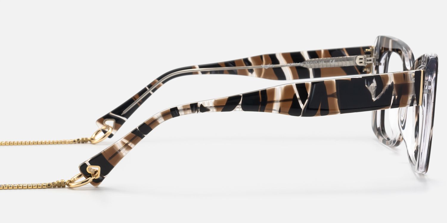 Rosa - Butterfly Pattern Eyeglasses | Vooglam Side View
