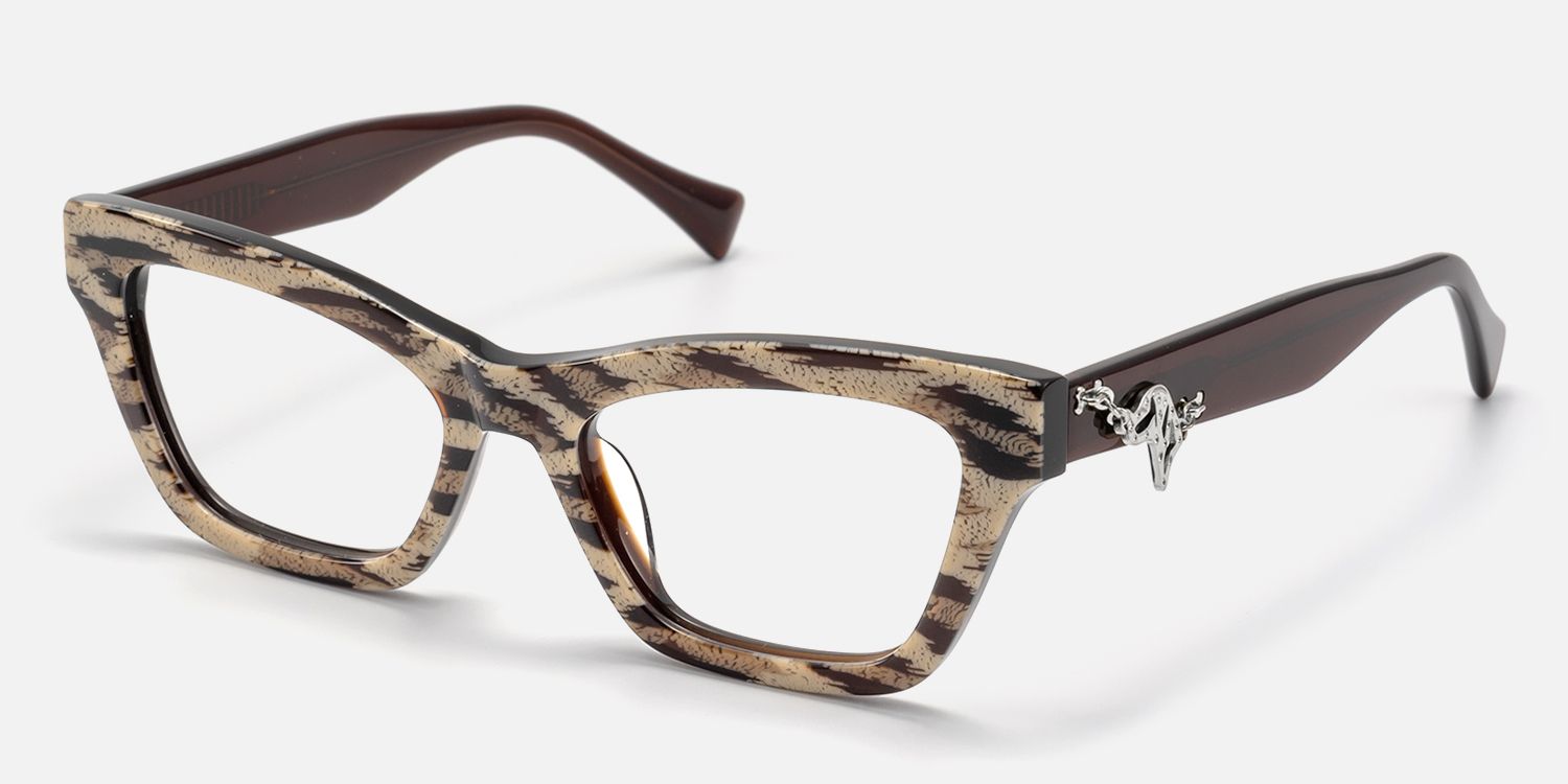 Wild Beat - Square Animal Eyeglasses | Vooglam Front View