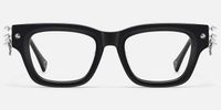 Stud - Rectangle Black Eyeglasses | Vooglam Angle View