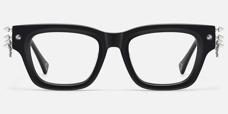 Stud - Rock Stud Black Acetate Glasses | Vooglam