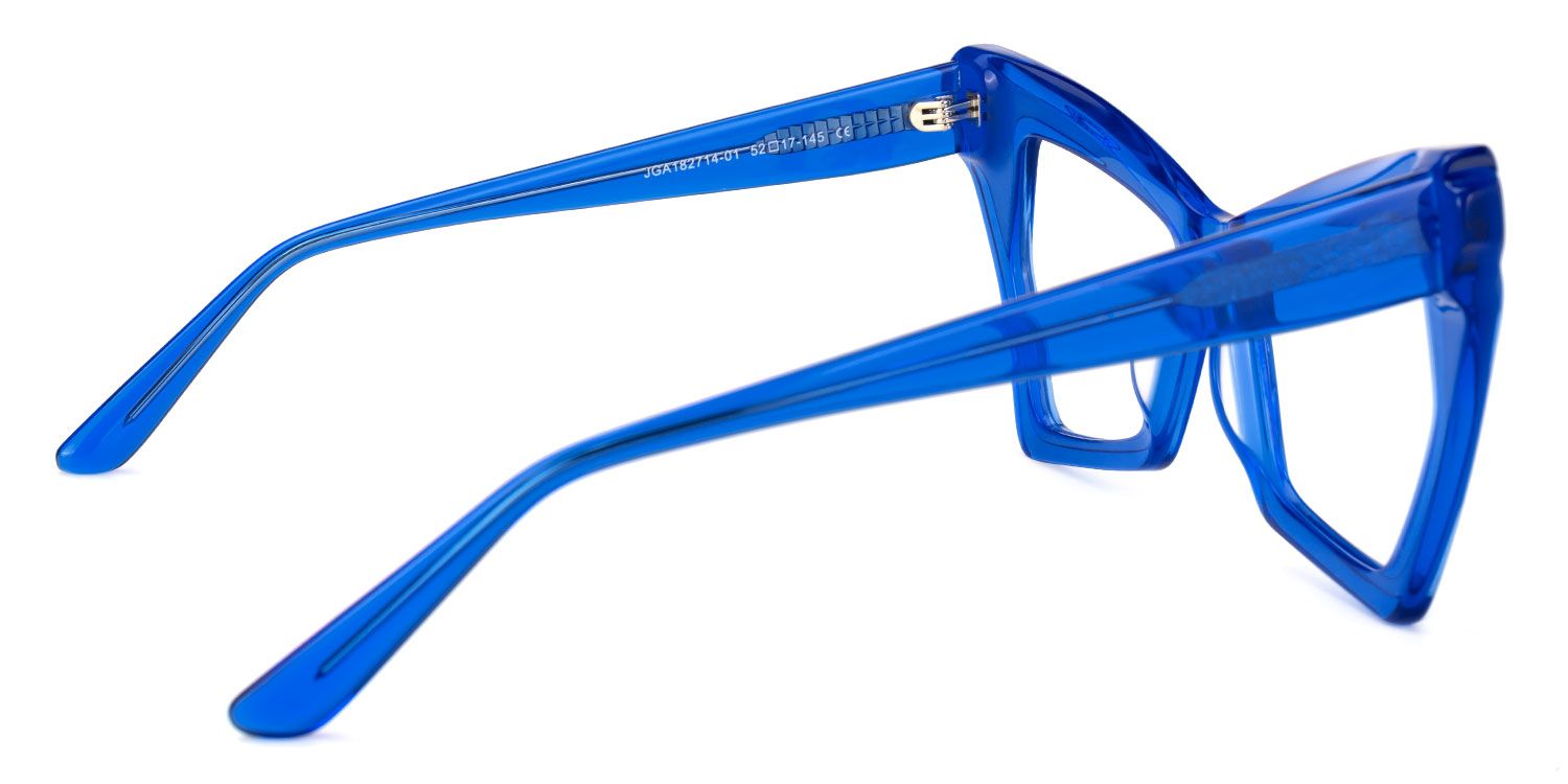 Elphaba - Butterfly Blue Eyeglasses | Vooglam Side View