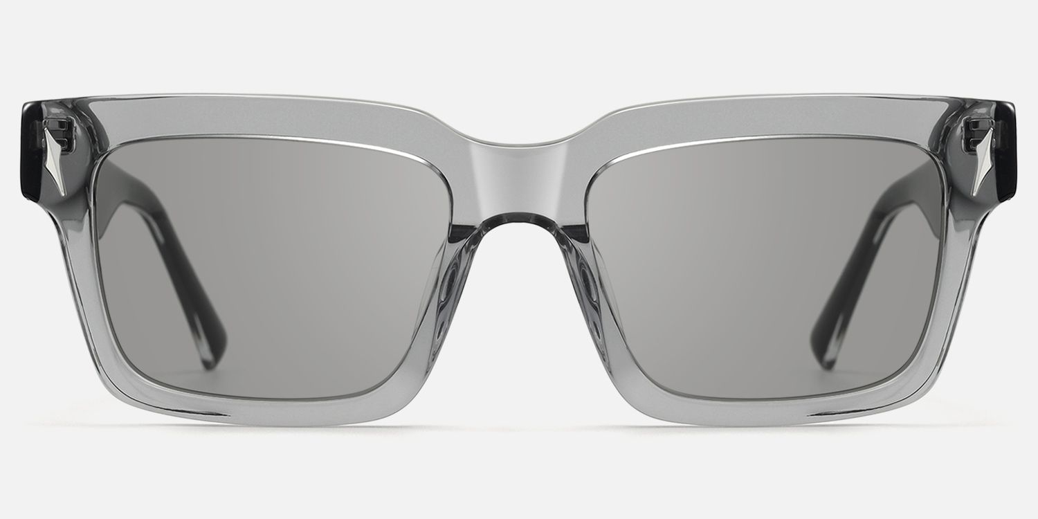 Razor - Transparent Grey Tinted Sunglasses | Vooglam Angle View