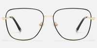 Karma - Square Black Eyeglasses | Vooglam Angle View