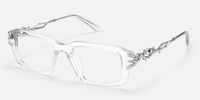 Vorpal - Rectangle Silver Eyeglasses | Vooglam Front View