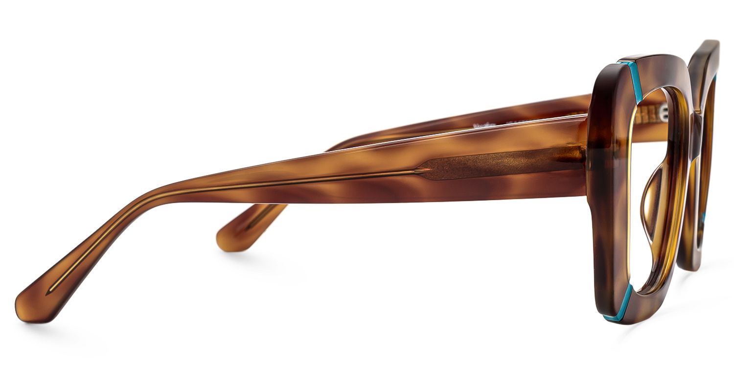 Romey - Square Tortoise Eyeglasses | Vooglam 4