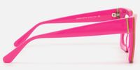 Trance - Square Pink Eyeglasses | Vooglam Side View