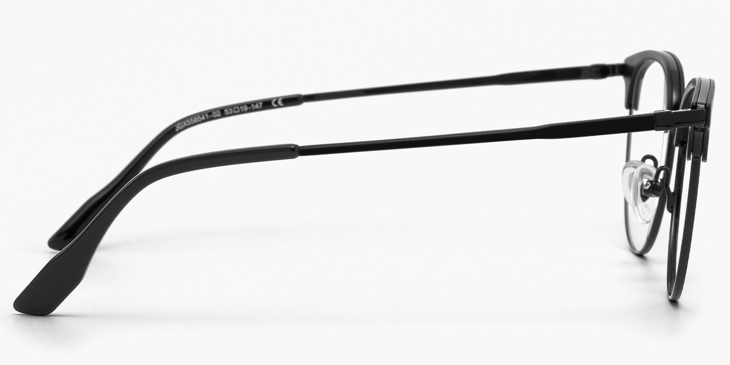 Grace - Round Black Eyeglasses - 3