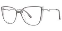Faithan - Cat Eye Grey Eyeglasses | Vooglam Front View