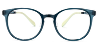 Theodore - Round Blue Kids Eyeglasses | Vooglam Angle View