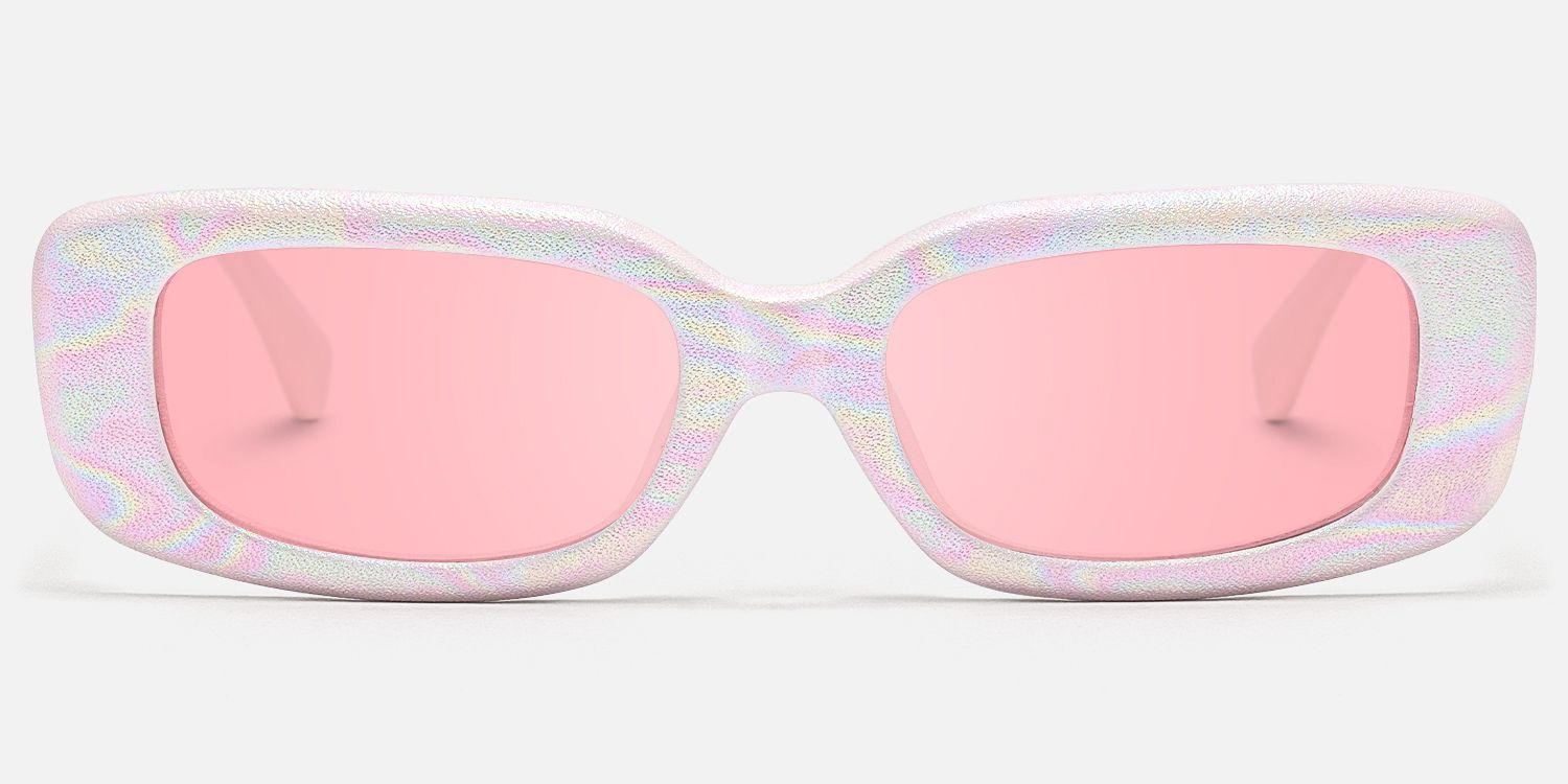 HideShades - Rectangle Pattern Sunglasses | Vooglam Angle View