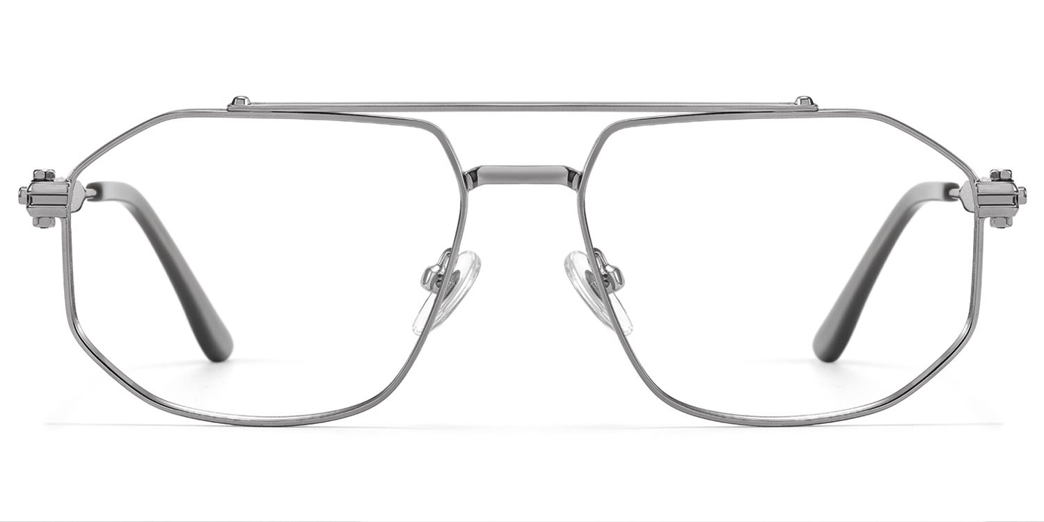 Frame Size of Ando - Light Gunmetal Daily Aviator Glasses | Vooglam