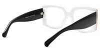 Borislav - Rectangle Black/White Eyeglasses | Vooglam Side View