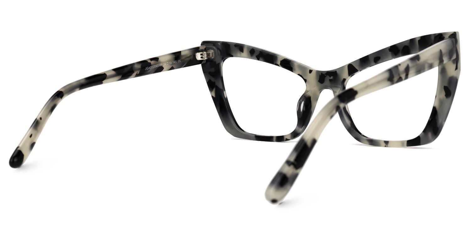 Bader - Cat Eye Grey/Tortoise Eyeglasses Eclectic Style | Vooglam Side View