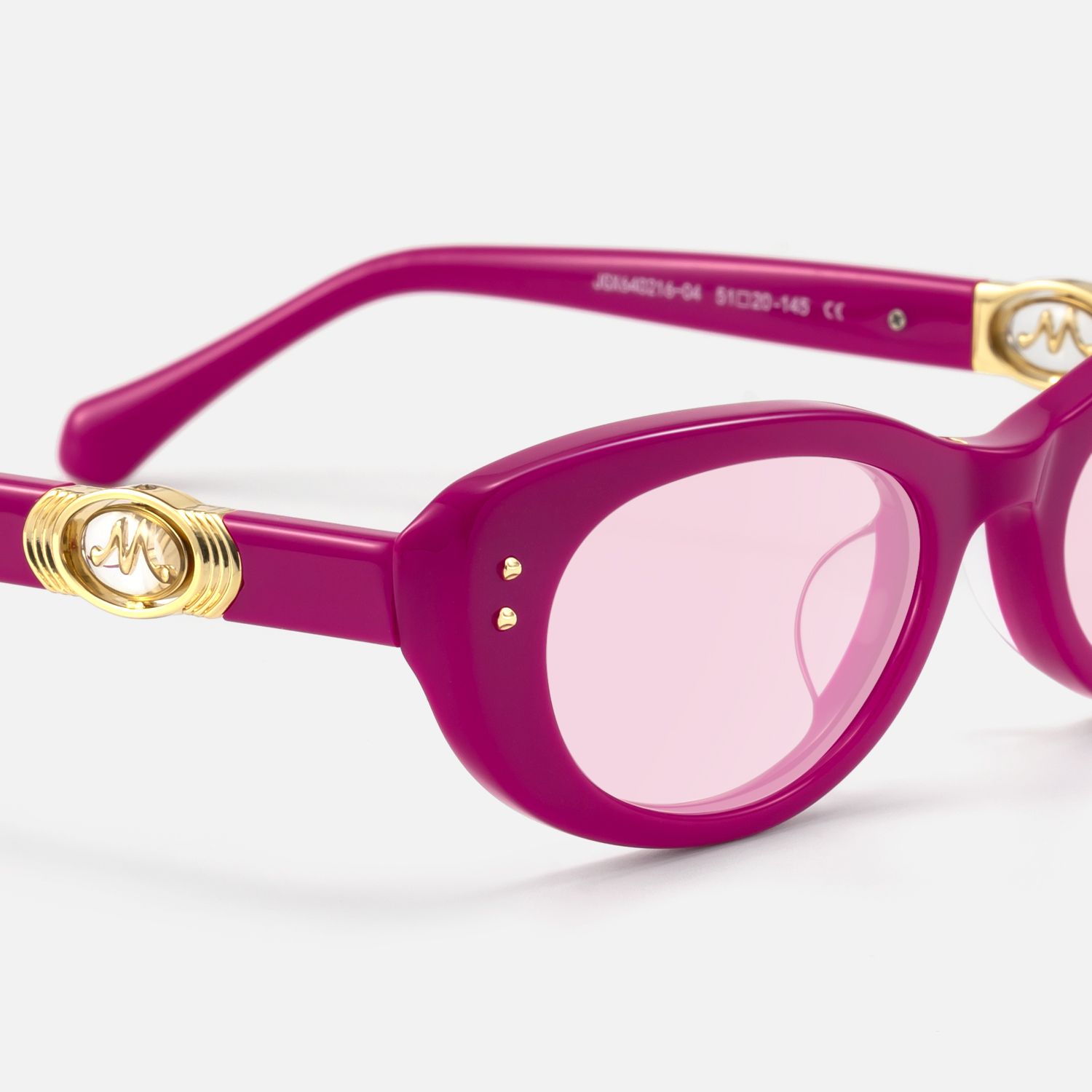 Ginza - Pink Tinted Magenta Y2K Rave Sunglasses | Vooglam Design Details