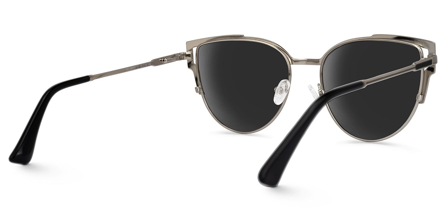 Daitaro - Cat Eye Black Sunglasses | Vooglam Side View