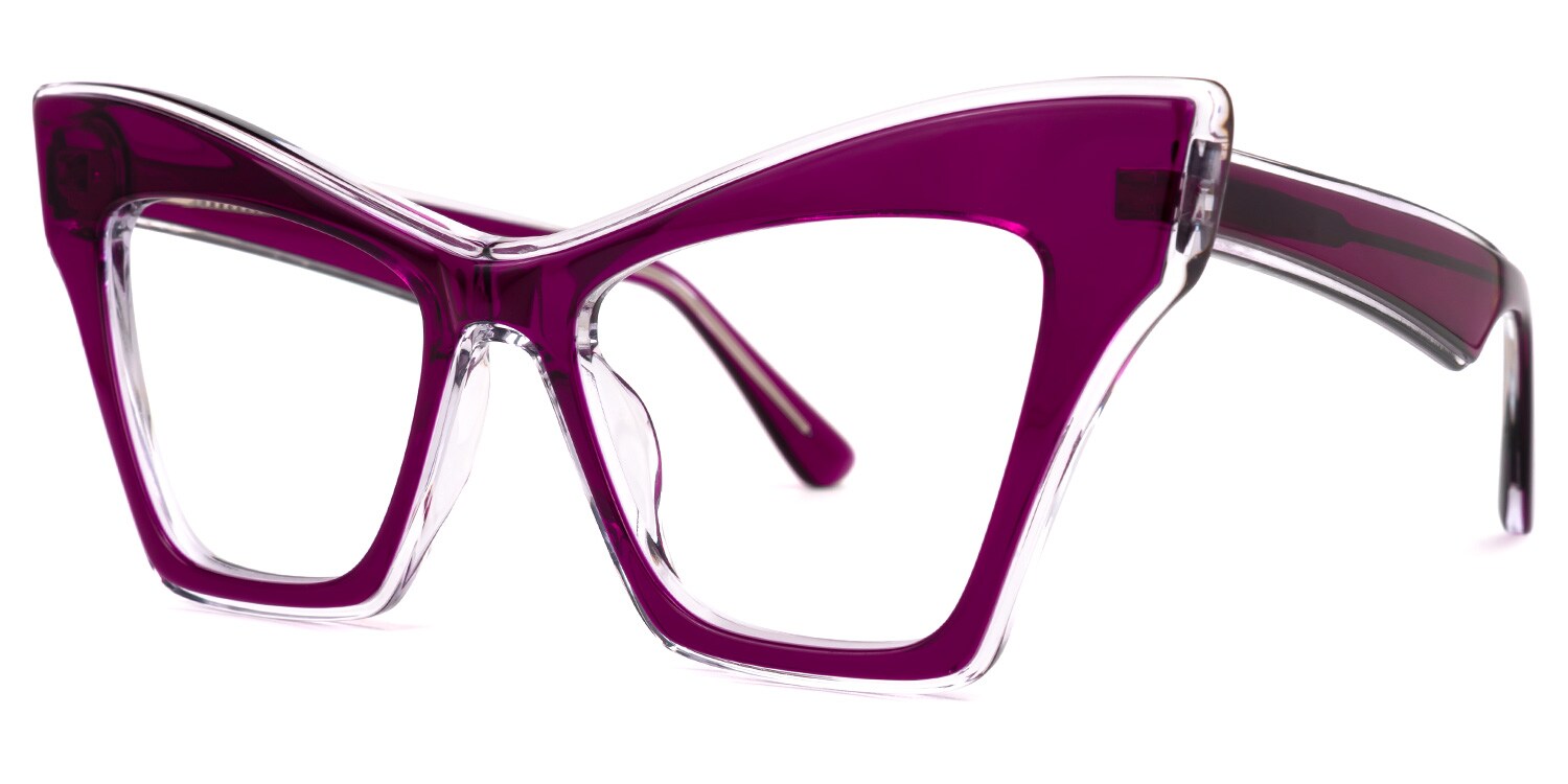 Eaton Cat Eye Purple Eyeglasses Vooglam