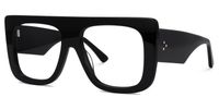 Halian - Aviator Black Eyeglasses | Vooglam Front View