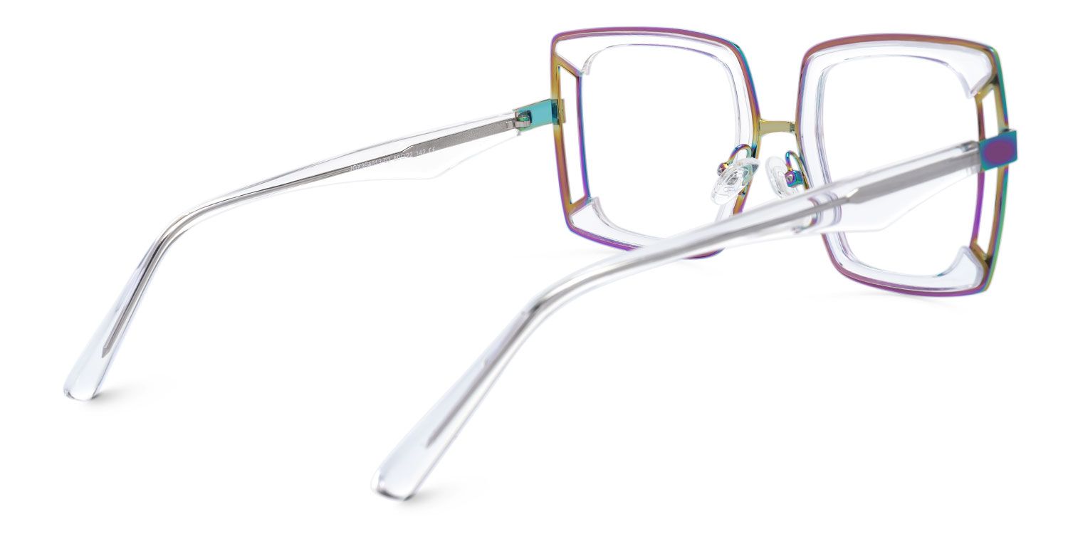 Electelm - Square Multicolor Eyeglasses | Vooglam Side View