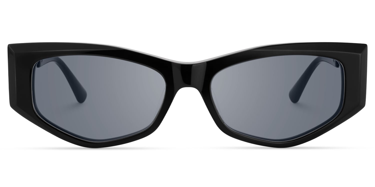 Tahiya - Geometric Black Sunglasses - 1