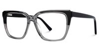 Elske - Rectangle Grey Eyeglasses | Vooglam Front View