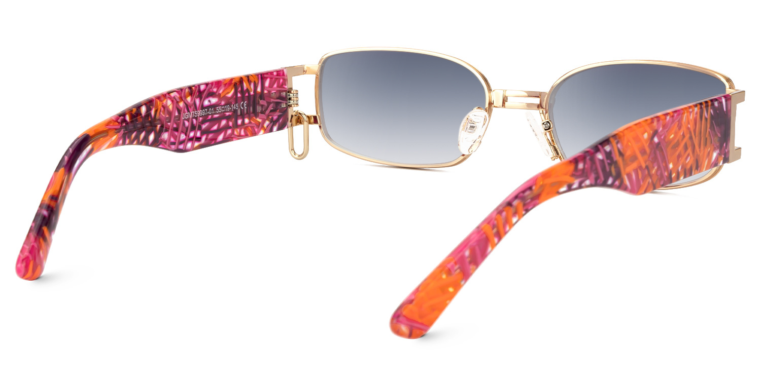 Gagenia - Rectangle Gold Sunglasses - 3