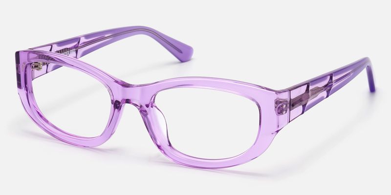 Bubble - Rectangle Purple Eyeglasses