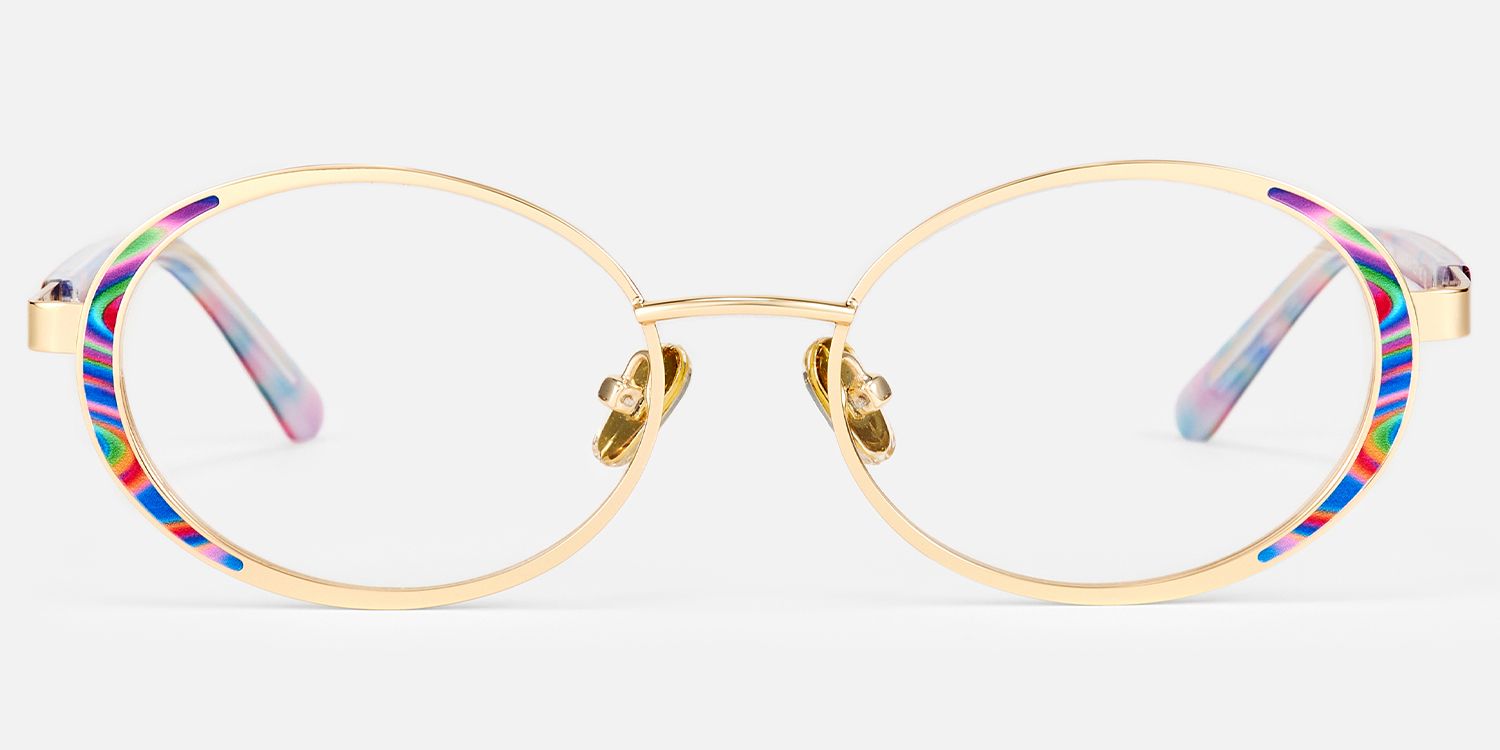 Vortex - Oval Pattern Eyeglasses | Vooglam Angle View