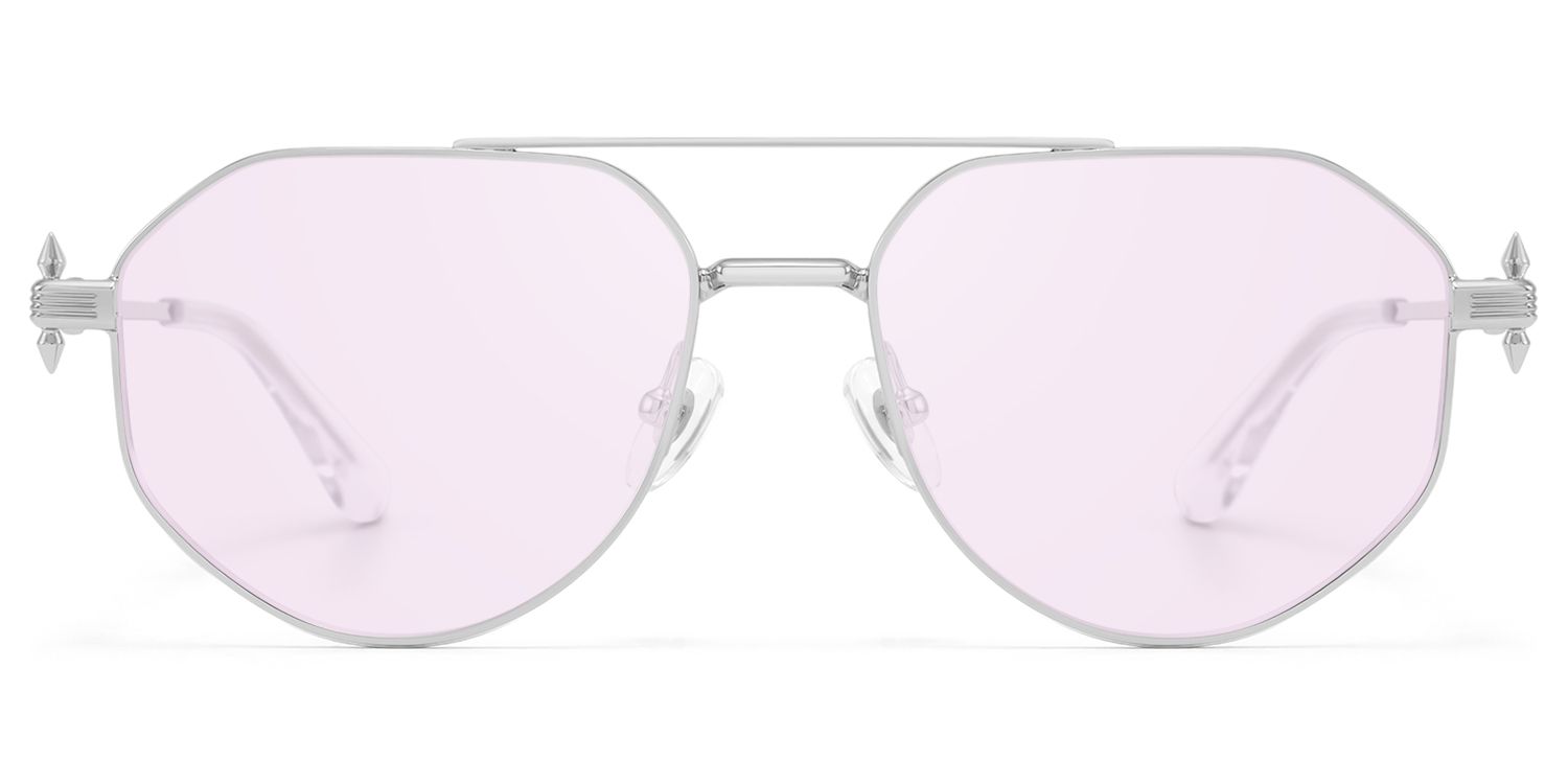 Aegis - Light Purple Tint Aviator Glasses | Vooglam Product Details 1