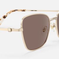Meadow - Square Gold Sunglasses | Vooglam Design Details