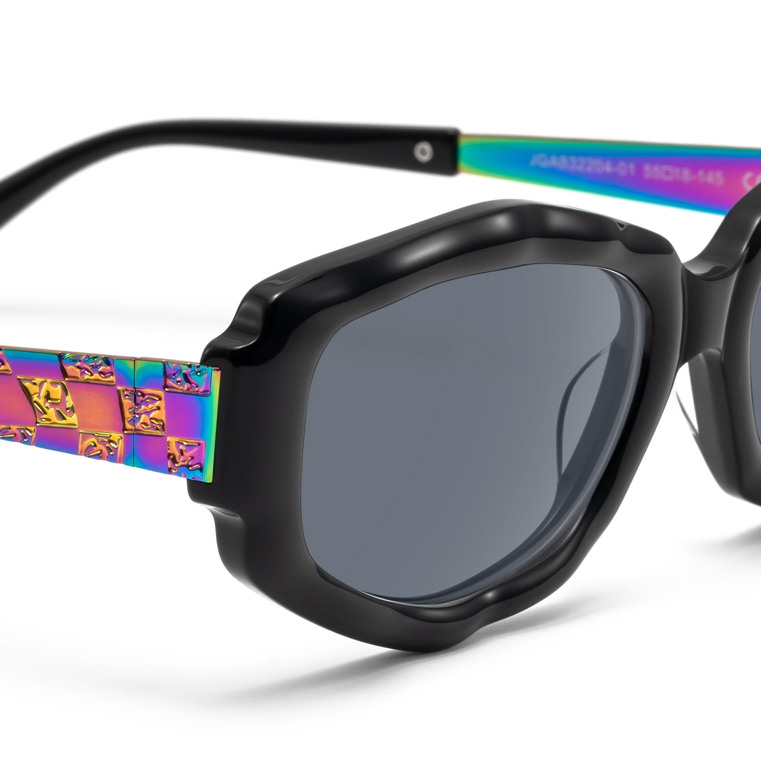 Spire - Geometric Black Sunglasses - 4