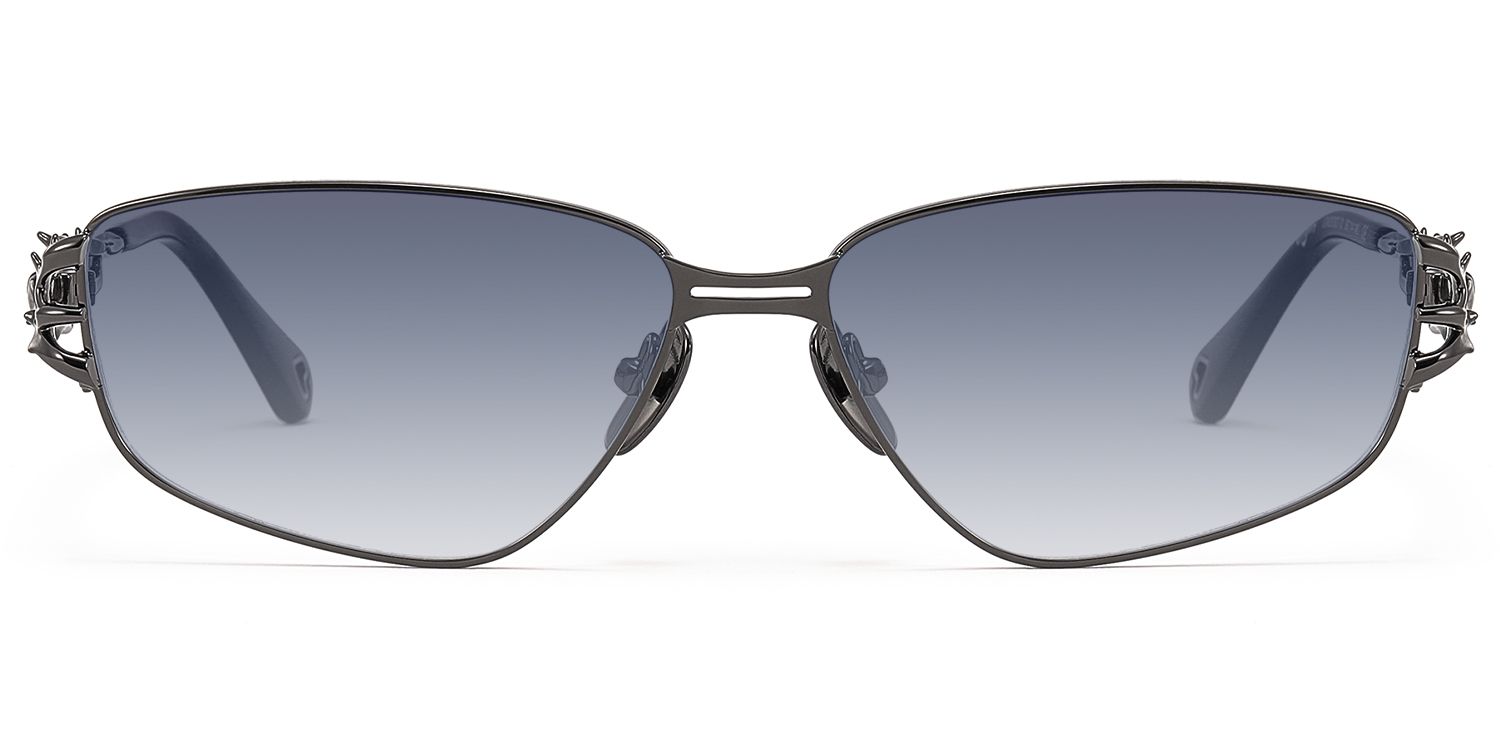 Spine - Geometric Grey Sunglasses| Vooglam Product Details 1