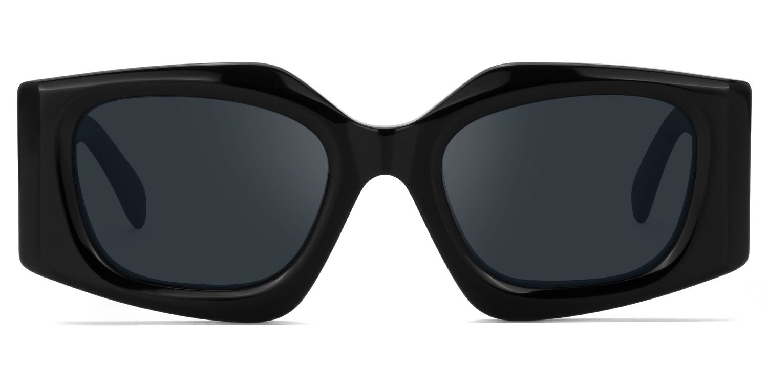 Madelief - Geometric Black Sunglasses | Vooglam Angle View
