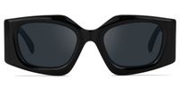 Madelief - Geometric Black Sunglasses | Vooglam Angle View
