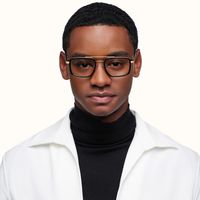 Navigator - Aviator Black Eyeglasses | Vooglam On Model 1